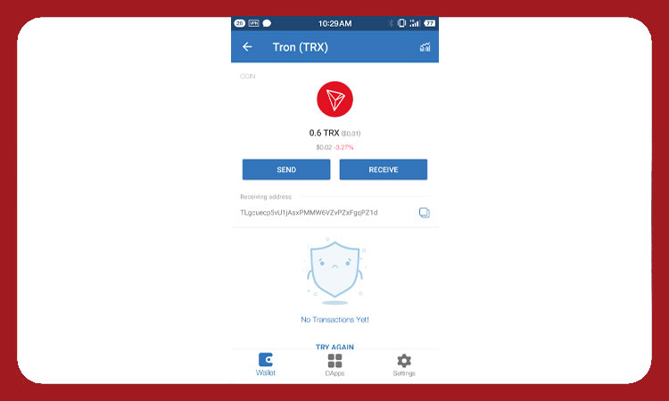 آموزش خرید ترون در تراست ولت